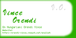 vince orendi business card